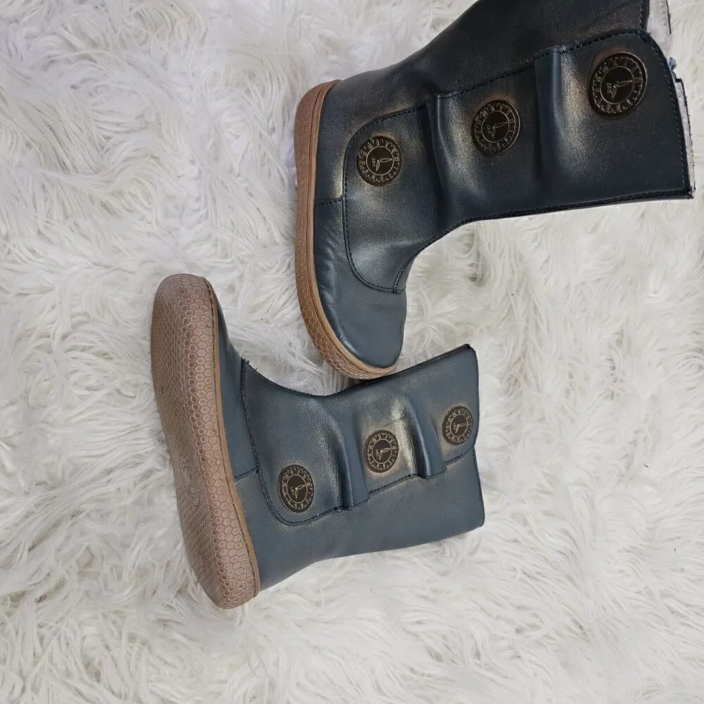 LIVIE & LUCA Shoes Boots Tiempo Blue Gold Toddler Girls Size 8